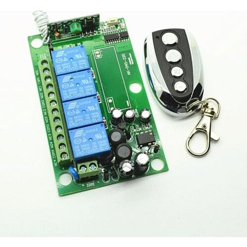 AC 85V 110V 220V 4CH RF Wireless Remote Control System Radio Wireless Lighting Switch Learning Code Receiver Transmitter