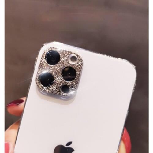 Diamond Camera Lens Protector Film For iPhone 12 Pro Max Glitter crystal Len Protector Cover For iPhone 11 Pro Max Glass Cover