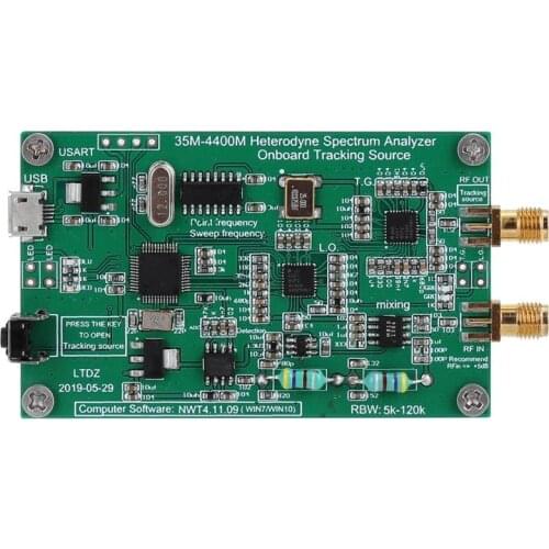 Spectrum Analyzer USB LTDZ 35-4400M Spectrum Signal Source with Tracking Source Module RF Frequency Domain Analysis Tool