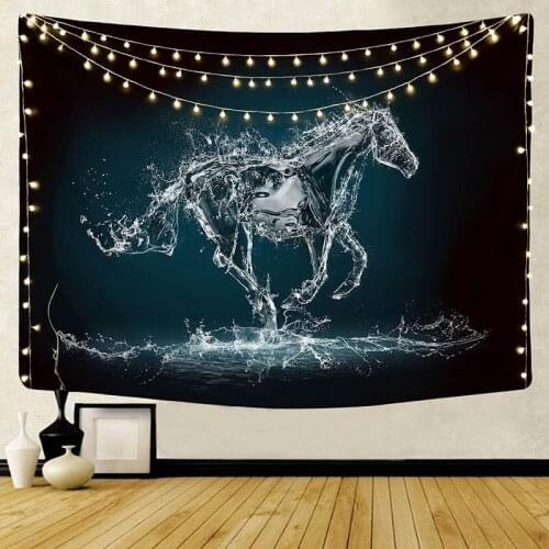 Running horse tapestry wall cloth bedroom backdrop wall hanging blanket