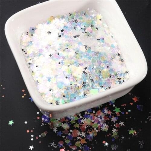 10g/Bag AB Glitter Mermaid Flakes Sequins Mixed Star Heart Flowers Shape Paillettes 3D Nail Art Polish Lentejuelas Accessories