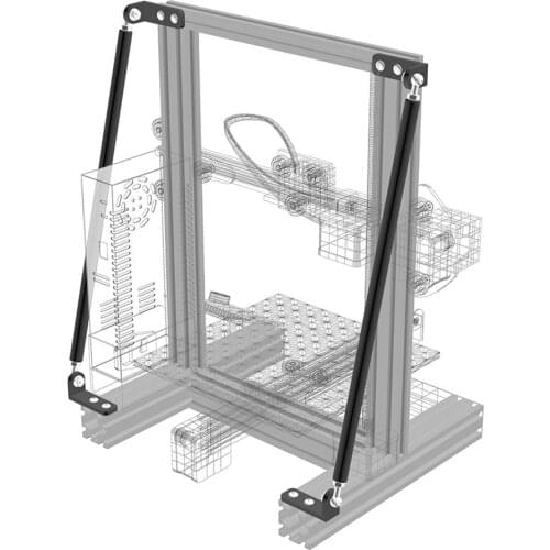 3D Printer Parts Aluminum Alloy Tie Rod Stability Z Axis Fixed Supporting Pull Rod Kit For Creality Ender 3/3 Pro/3S/3 V2 CR-10