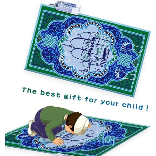 Children Educational Prayer Mat Sajadah Islamic Muslim Electronic Interactive Prayer Carpet Rug tapis de priere Islam Musallah