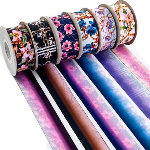 Grosgrain Ribbon Gothic Ribbon Retro Rose Flower Double-Printed 10 Yards for DIY Hairbows Accessory Decoration