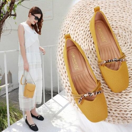 Leoaprd bowtie knitting flats womenMary Janes loafers square toe oxford weave flodable ballet flats female moccasins big size 42