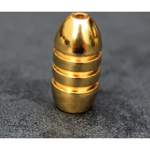 MNFT BRASS BULLET SINKERS 25pcs/pack 1.8/3.5/5/7/10g Weight For Fishing Hook Bullet Shape Copper Sinker