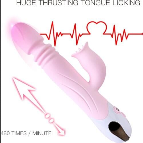 Sex Toy For Women Thrusting Heat Dildo Vibrator for Women G Spot Massager Clitoris Simulator Tongue Licking