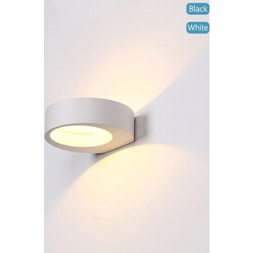Modern 5W Led Wall Lamp Round Wall Sconces Indoor Stair Light Fixture Bedroom Bedside Living Room Home Hallway Loft Lampada