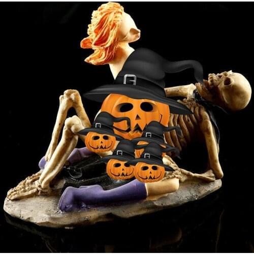 HeyMamba Resin Lover Skull Skeleton Statue Ghost Husband and Wife Skull Model Halloween Valentine‘s Day Gift