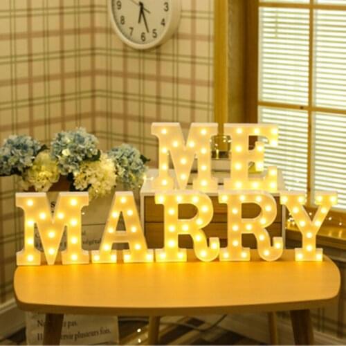 Luminous LED 26 English alphabet lights, number lights, modeling lights, wedding night lights, birthday proposal lights