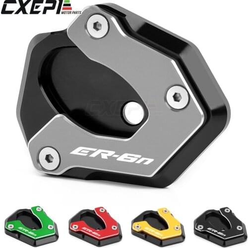 Motorcycle Kickstand Foot Side Stand Extension Pad Support Plate For KAWASAKI ER6N ER 6N ER-6N ER-6F ER6F ER 6F 2006-2014