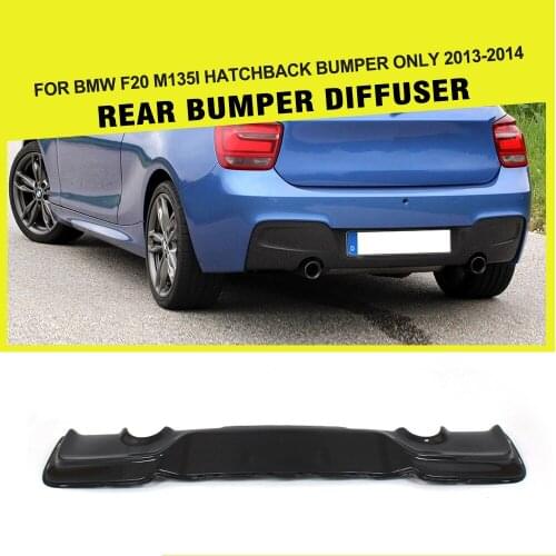 Rear Diffuser Lip Spoiler Bumper Guard for BMW 1 Series F20 F21 M Sport M135i 2011 - 2014 Carbon Fiber / FRP Car-Styling