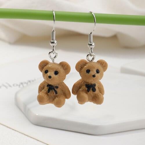 Trendy Simulation Stereo Cartoon Duck Bear Earrings for Women Cute Fun Earrings Best Gifts for Girls Jewelry Wholesale