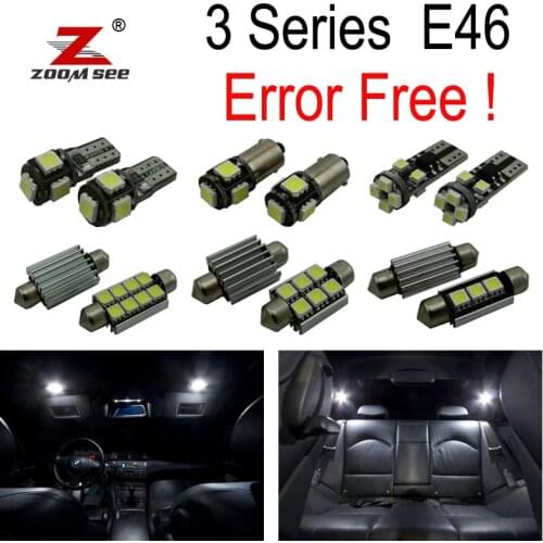 18pcs LED Bulb Interior Light Kit for BMW E46 M3 318i 318ti 323i 323is 325i 325xi 328i 330i 330xi 325ci 323ci 328ci 330ci 99-05