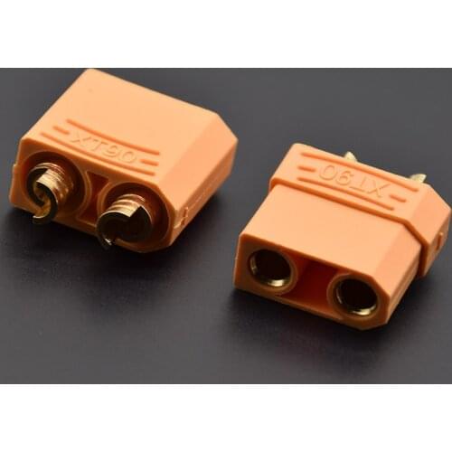 2sets 2pcs Male +2pcs Female XT90 Yellow Battery Connector Set 4.5mm Male Female Gold Plated Banana Plug