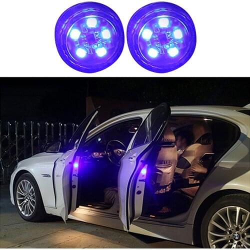 2PCs Wireless Magnetic LED Car Door Opening Warning Light Waterproof Strobe Flashing Anti Rear-end Collision Safety Lamps