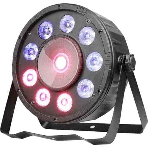 6Pcs/lot LED Flat Par 9x10W+30W RGB Lighting For DMX512 Stage Effect Professional DJ Equipment And Party Dance Floor Disc