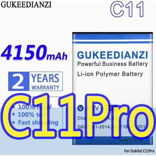 GUKEEDIANZI High Capacity Battery C11 4150mAh For Oukitel C11 Pro C11Pro Bateria