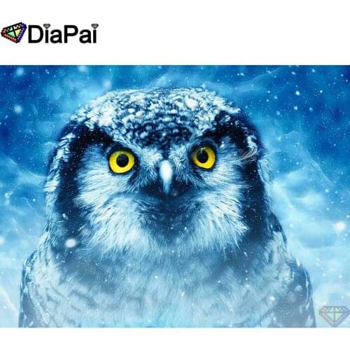 DIAPAI 5D DIY Diamond Painting 100% Full Square/Round Drill "Animal owl" Diamond Embroidery Cross Stitch 3D Decor A23503