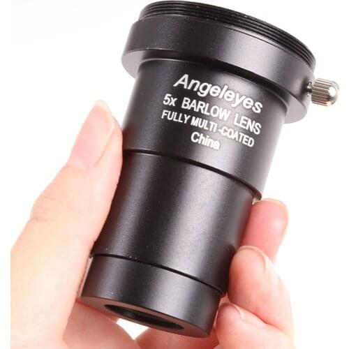 Angeleyes Alloy Aluminium 5X Astronomical Telescope Eyepiece Barlow Lens 1.25Inch Astronomical Telescope Accessories