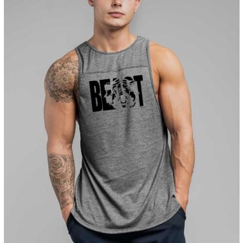Brand Workout Fashion Gym Muscle Sleeveless Shirt Tank Top Men Casual O-neck Clothing Bodybuilding Sport Fitness Singlets Vest