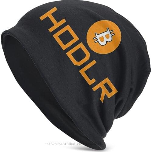 BTC Crypto Hodlr Bonnet Homme Winter Warm Knit Hat Bitcoin Cryptocurrency Miners Meme Skullies Beanies Caps For Men Women Hats