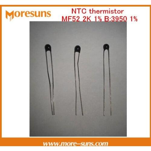 Fast Free Ship 500pcs/lot NTC thermistor temperature sensor MF52 2K 1% B:3950 1