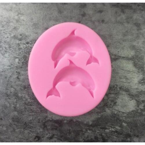 Dolphin Fondant Mold DIY Cake Decorating Tools Cupcake Candy Polymer Clay Chocolate Mould