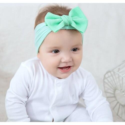 Baby Headband Wholesale 19 Pcs/Lot European American Style Handmade Hair Accessories Soft Traceless Cloth Bow Toddler Hairband