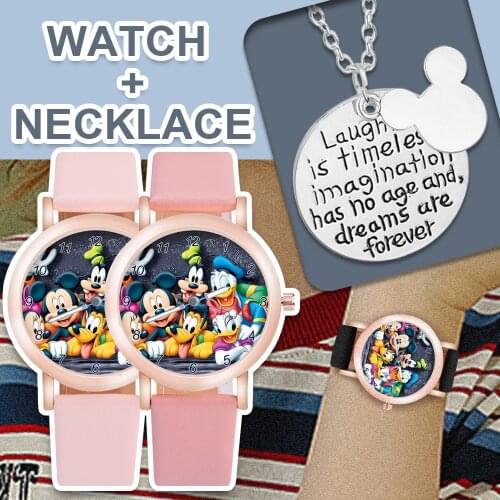 Disney Mickey Minnie Donald Duck Daisy Childrens Watch Fashion Casual Simple Student Quartz Watch Watch Birthday Gifts