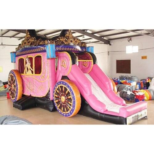 HOT Princess horse and cart bouncy castle and slide children toys especially for girls INFLATABLE PRODUCTS