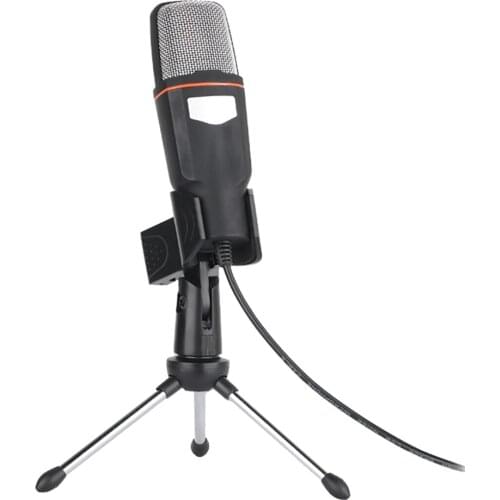 Condenser Microphone With Tripod 3.5Mm Jack Computer Recording Microphone For Games Streaming Media And Broadcasting
