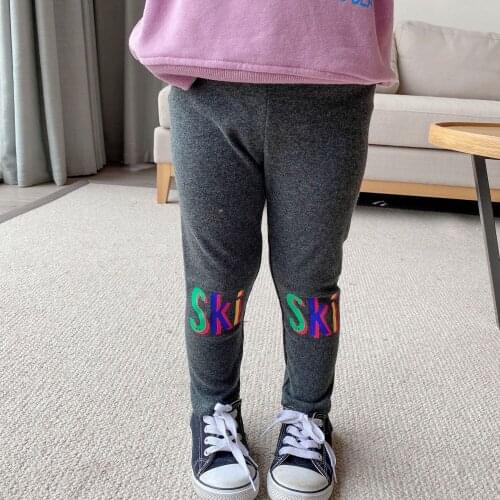 Baby Girls Leggings Fashion Cotton Colorful Letter Print Skinny Pants For Girl 1-5 Years Children Stretch Legging Trousers New