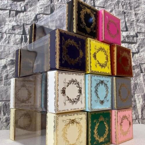 SET OF 10 PCS Acetate Clear PVC Gift Box 8x8x16 Cm Transparent Plastic Lid Cookie Candy Wedding Dress Prayer Mat Packaging Ideas