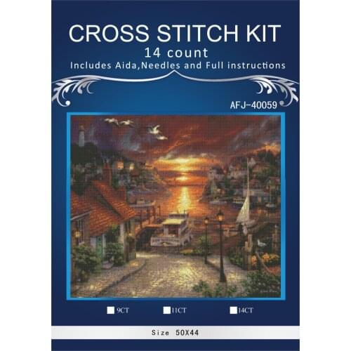 Oneroom,Sunset Needlework,Embroidery,DIY Animal Painting,cross stitch patterns,14ct beautiful Cross-stitch,Sets For Embroidery