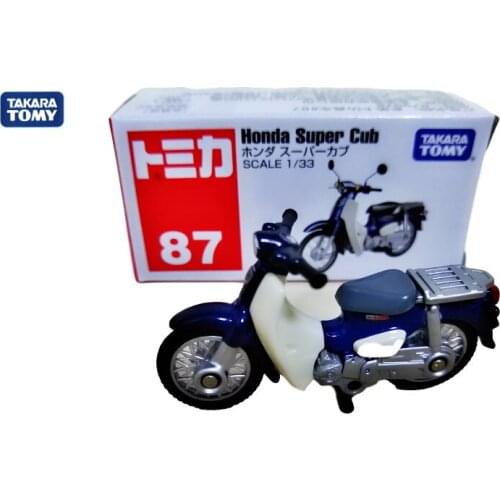 Original takara tomy Tomica NO. 87 Super Cub Scale 1:64 motorcycle Diecast metal Car toy vehicle model Collection new toys