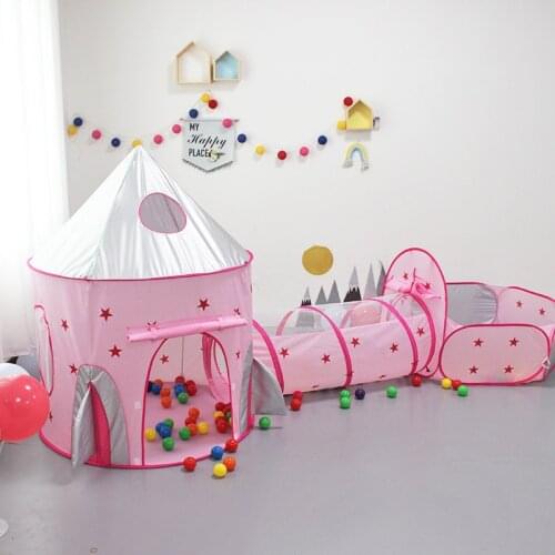 Portable 3 In1 Baby Tent Kid Crawling Tunnel Play Tent House Ball Pit Pool Tent for Children Toy Ball Pool Ocean Ball Holder Set
