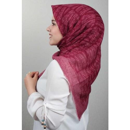 JAWEL PATTERNED LINEN FLAMLI SCARF-DESEN-38-AVAILABLE in