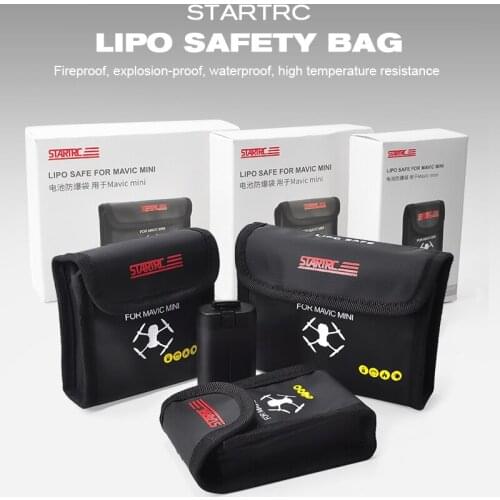 STARTRC Lipo Battery Bag Explosion-proof Safe Storage Bag Fireproof Protective Bag For DJI Mini 2 RC Car Boat Battery Accessorie