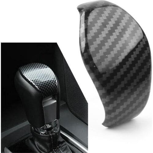 Carbon fiber Style Car Console Gear Shift Knob Cover Decoration Trim ABS For Honda Civic 10th Gen 2016 2017 2018 2019 2020