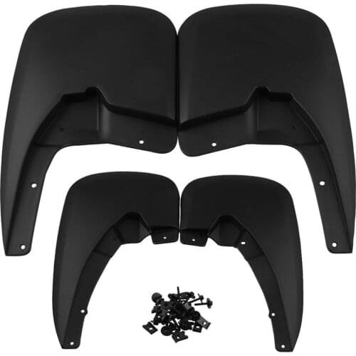 Textured Black Mud Guards Flaps w/o Splash Mudguards Front Rear Mud Guard Set For Dodge Ram 1500 2500 3500 2009-2018