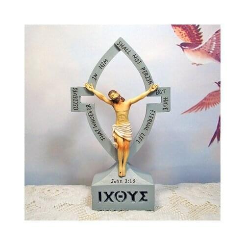 Good Friday resin decoration, Christian gift, cross decoration, Christian wedding gift