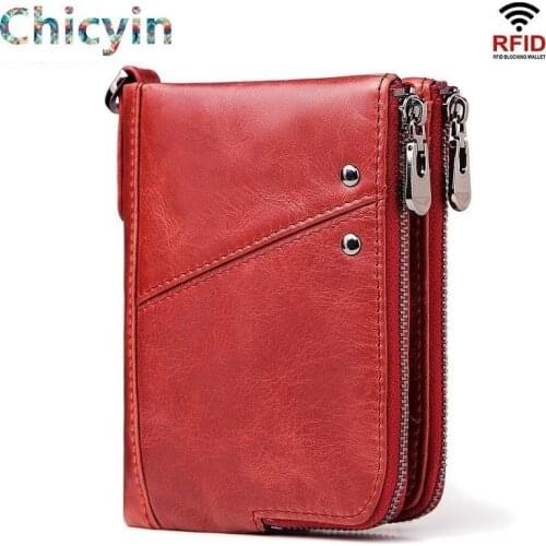 Womens Wallet Cowhide Leather Short Purses Female Small Mini Wallet Woman Coin Purse Lady Card Holder Cuzdan Cartera Mujer