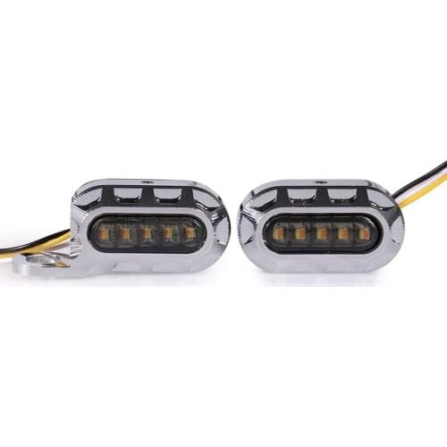 1 Pair Motorcycle Mini LED Handlebar Turn Light Daytime Running Turn Indicator Signal Blinker Lamp for 883 1200