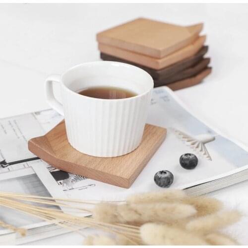 1 Pcs Durable Wood Coasters Tea Coffee Cup Pad Placemats Decor Heat Resistant Coaster Non-slip Cup Home Drink Table Mat