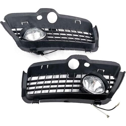 2pcs Auto ront Left Right Bumper Fog Light Lamp Grill with Fog Light Lamp for VW Golf MK3 1991 1992 1993 1994 1995 1996 1997