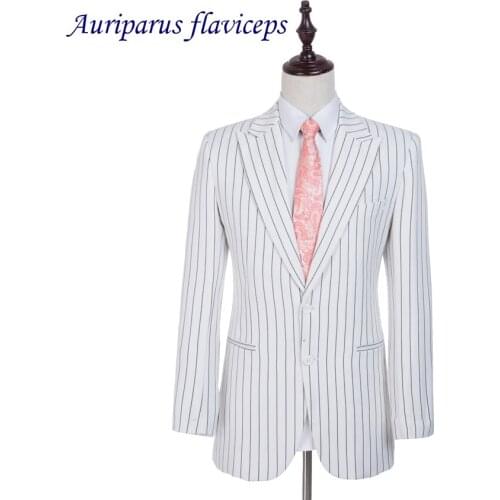 2020 New Jacket Striped Fabrics Suit Jacket As Groom Tuxedos t Custom Made Blazer 1 Piece Worsted Wool Jacket As Man Clothes