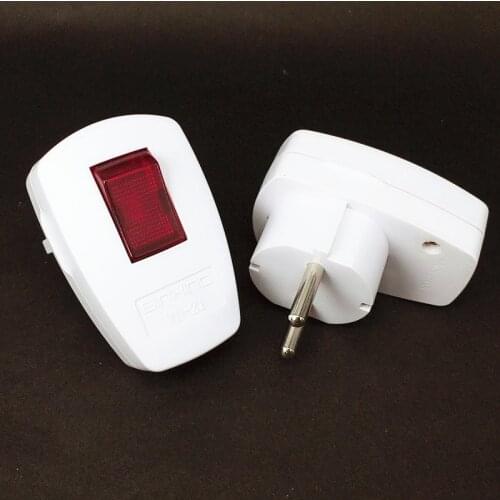 250V 10A AC Germany Type F Rewireable Power Plug 250V 16 Amp W/ LED Indicator Switch Detachable European Plugs