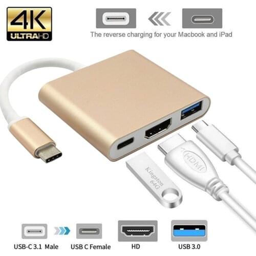 3 Adapter USB Type C Hub HDMI-compatible 4K support Samsung Dex mode USB-C Dock with PD for MacBook Pro/Air 2021
