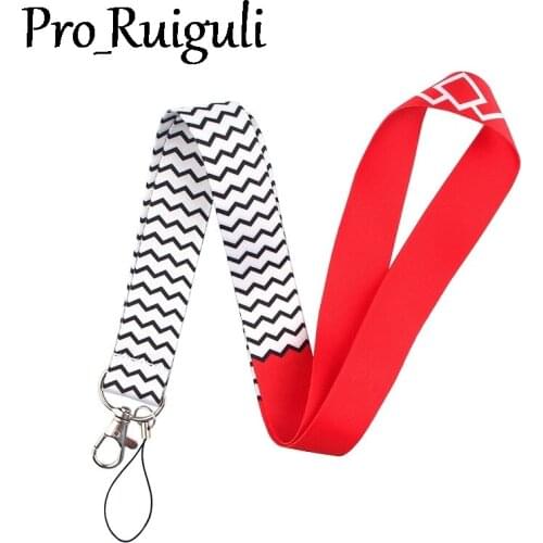 30pcs Twin Peaks Cartoon Neck Strap Lanyard for Keys ID Card Badge Holder Mobile Phone Straps Rope Keychain Webbing Ribbon Neck